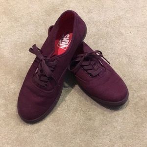Burgundy Authentic Lo Pro Vans
